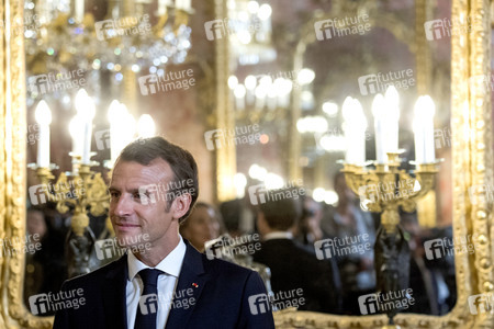 Empfang von König Felipe und Präsident Macron in Madrid