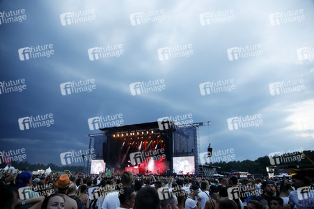 Gewitter beim Helene Beach Festival in Frankfurt