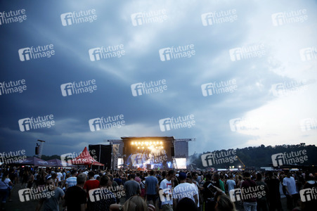 Gewitter beim Helene Beach Festival in Frankfurt