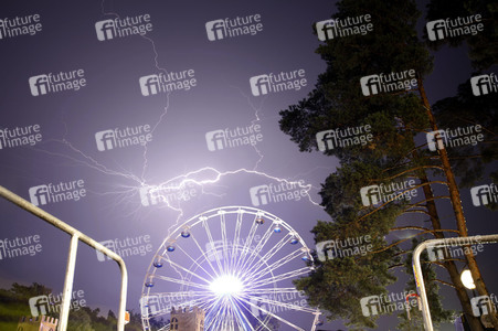 Gewitter beim Helene Beach Festival in Frankfurt