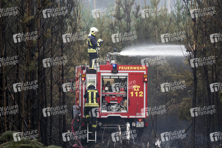 Waldbrandbekämpfung bei Treuenbrietzen