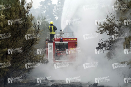 Waldbrandbekämpfung bei Treuenbrietzen