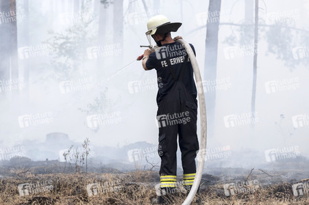 Waldbrandbekämpfung bei Treuenbrietzen