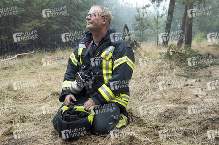 Waldbrandbekämpfung bei Treuenbrietzen