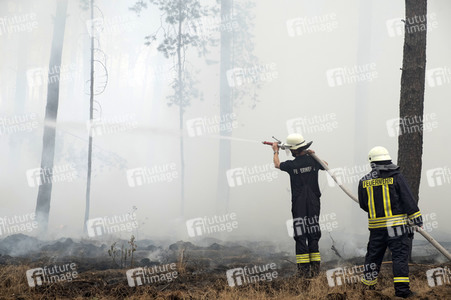 Waldbrandbekämpfung bei Treuenbrietzen