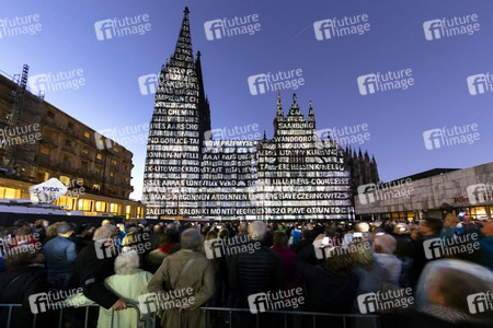 Lichtspektakel 'Dona Nobis Pacem' in Köln