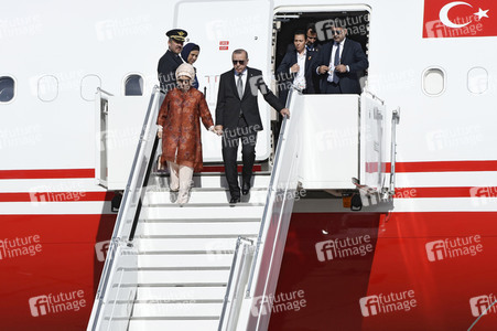 Ankunft von Präsident Erdogan am Flughafen Köln Bonn