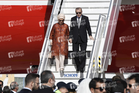 Ankunft von Präsident Erdogan am Flughafen Köln Bonn