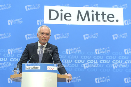 Pressekonferenz zur Klausurtagung der CDU in Berlin