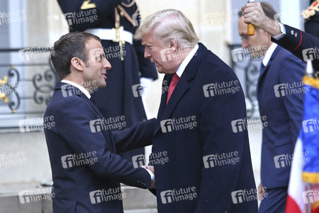 Präsident Marcron empfängt Präsident Trump in Paris