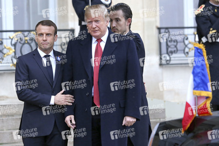 Präsident Marcron empfängt Präsident Trump in Paris