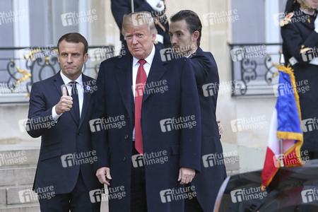 Präsident Marcron empfängt Präsident Trump in Paris