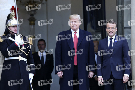 Präsident Marcron empfängt Präsident Trump in Paris