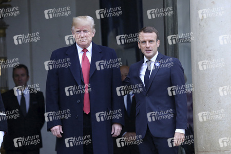 Präsident Marcron empfängt Präsident Trump in Paris