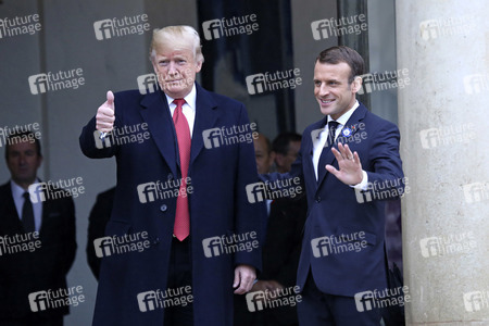 Präsident Marcron empfängt Präsident Trump in Paris