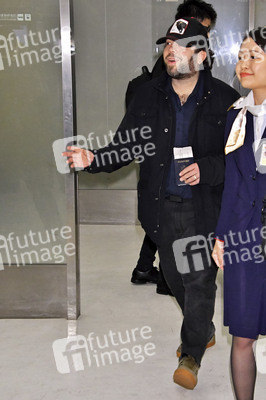 Ankunft von Eddie Redmayne und Dan Fogler in Narita
