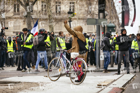 Gelbwesten-Protest in Paris