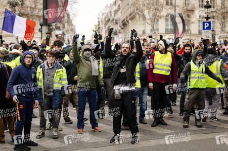 Gelbwesten-Protest in Paris