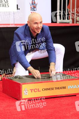 Hand and Footprint Ceremony mit Pitbull in Los Angeles
