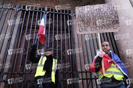 Demonstration der Gelbwesten in Lyon