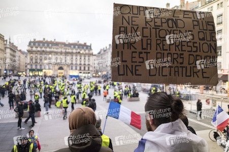 Demonstration der Gelbwesten in Lyon