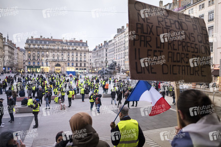 Demonstration der Gelbwesten in Lyon