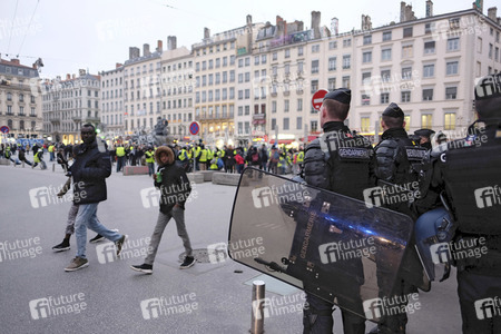 Demonstration der Gelbwesten in Lyon