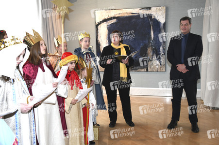 Die Sternsinger bei Markus Söder in München