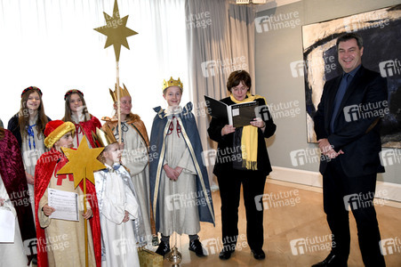 Die Sternsinger bei Markus Söder in München
