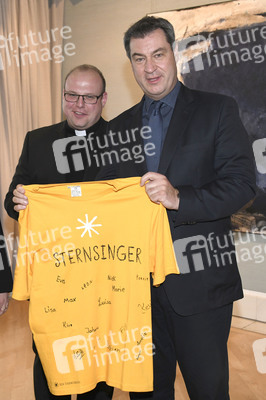 Die Sternsinger bei Markus Söder in München