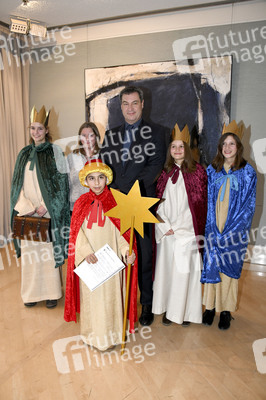 Die Sternsinger bei Markus Söder in München