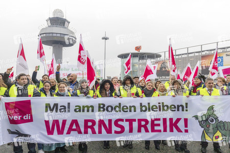 Verdi Warnstreik des Sicherheitspersonals am Flughafen Hannover