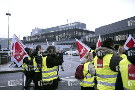 Verdi Warnstreik des Sicherheitspersonals am Flughafen Hannover