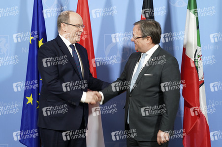 Fürst Albert II. von Monaco in der Staatskanzlei NRW in Düsseldorf