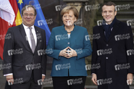 Erneuerung des deutsch-französischen Freundschaftsvertrages in Aachen