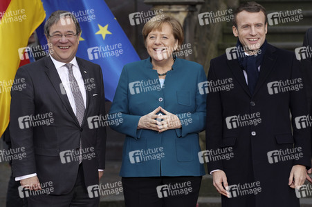 Erneuerung des deutsch-französischen Freundschaftsvertrages in Aachen