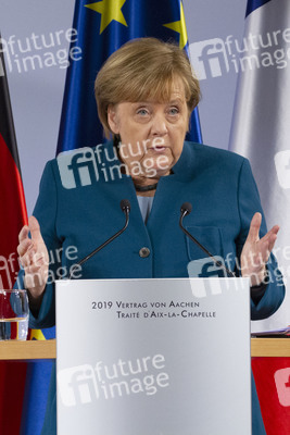Erneuerung des deutsch-französischen Freundschaftsvertrages in Aachen