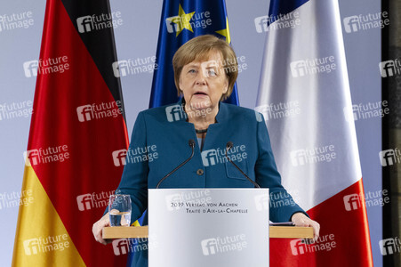 Erneuerung des deutsch-französischen Freundschaftsvertrages in Aachen