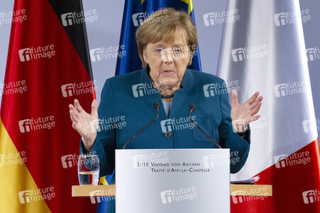 Erneuerung des deutsch-französischen Freundschaftsvertrages in Aachen