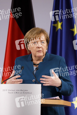 Erneuerung des deutsch-französischen Freundschaftsvertrages in Aachen