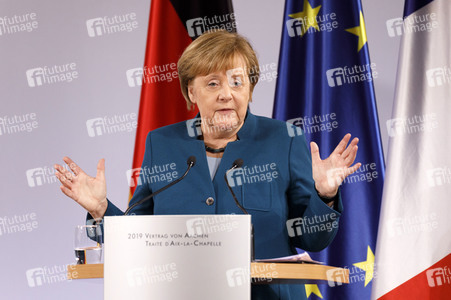 Erneuerung des deutsch-französischen Freundschaftsvertrages in Aachen