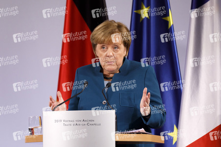 Erneuerung des deutsch-französischen Freundschaftsvertrages in Aachen