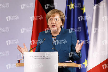 Erneuerung des deutsch-französischen Freundschaftsvertrages in Aachen