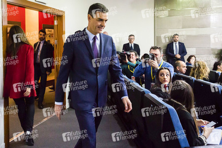 Pressekonferenz mit Pedro Sanchez in Madrid