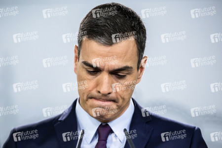 Pressekonferenz mit Pedro Sanchez in Madrid