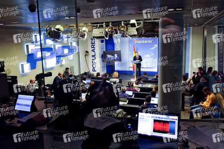 Pressekonferenz mit Pablo Casado in Madrid