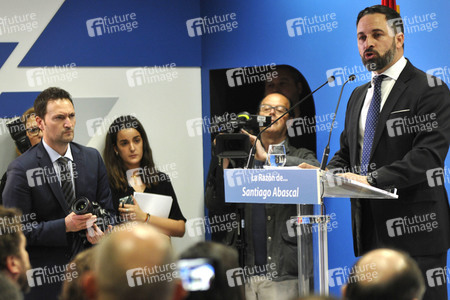 Pressekonferenz mit Santiago Abascal in Madrid