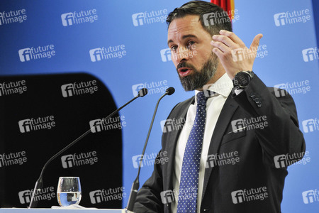Pressekonferenz mit Santiago Abascal in Madrid