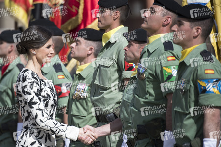 Flaggenzeremonie mit Königin Letizia in Paracuellos de Jarama