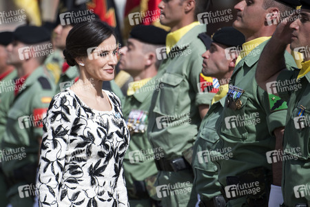 Flaggenzeremonie mit Königin Letizia in Paracuellos de Jarama
